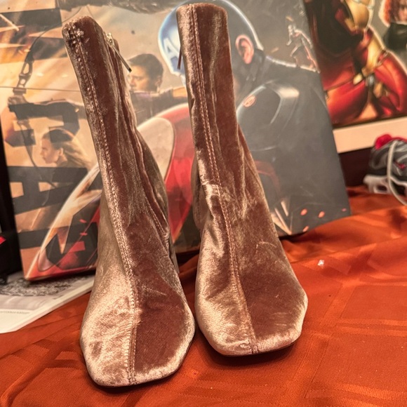 Sam Edelman Shoes - Sam Edelman Velvet Heeled Boots in Tan
